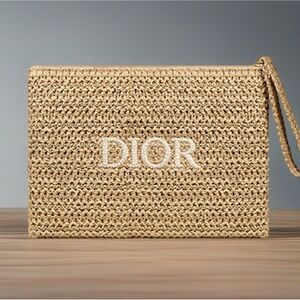 Original Dior Raffia Makeup Pouch